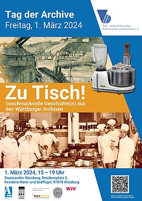 Veranstaltungsplakat Tag der Archive 2024, Staatsarchiv Würzburg [JPG-Datei]. 