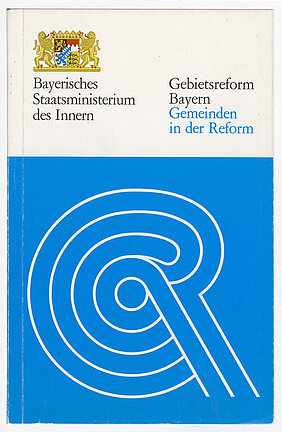 Handbüchlein zur Gebietsreform mit dem eigens dafür entwickelten Logo (BayHStA, MInn DS 2237) [JPG-Datei].