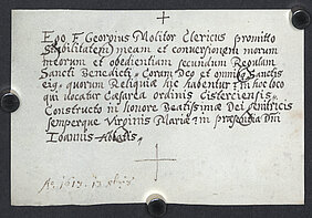 Professurkunde des Novizen Frater Georg Molitor (Müller), 13. Oktober 1613 (Foto: Archiv und Bibliothek des Erzbistums München und Freising)