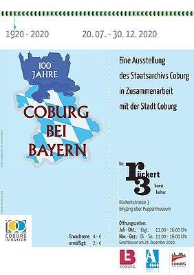 Ausstellungsplakat (Rainer Grimm, Staatsarchiv Coburg)