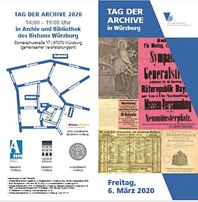 Flyer zum Tag der Archive in Würzburg