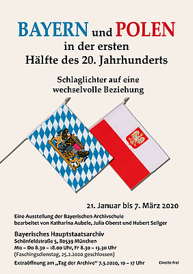 Ausstellungsplakat "Bayern und Polen"
