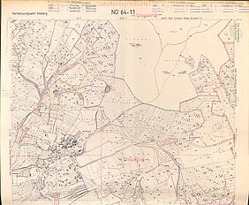 Nachschätzungsfeldkarte des Finanzamts Amberg zu den Gemeinden Aschach, Lintach und Pursruck (1966, 1986, 1991)