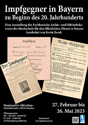 Ausstellungsplakat (Karin Hagendorn, Generaldirektion der Staatlichen Archive Bayerns).