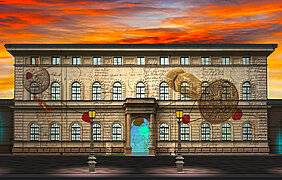 Foto zur Lichtshow  „Nachtlichter. Vom Dunkel ans Licht“ vom 7. Oktober bis 14. November 2021.