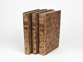 3 von 36 Bänden (Bayerisches Hauptstaatsarchiv, Nachlass Van Eyck, Nr. XV und XVI (1759) und XXIV (1764) [JPG-Datei].