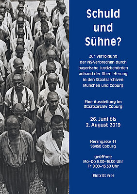 Ausstellungsplakat "Schuld und Sühne"