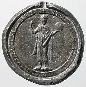 Abbildung: Siegel Kaiser Ottos III., Mai 996 – April 997 (Metallabguss. Bayerisches Hauptstaatsarchiv, Metallabguss-Sammlung K 34)