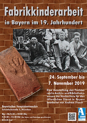 Ausstellungsplakat "Fabrikkinderbarbeit im 19. Jahrhundert"