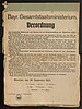 Bekanntmachung der Verordnung des Bayerischen Gesamtministeriums zur Einsetzung des Generalstaatskommissars vom 26. September 1923 (BayHStA, Generalstaatskommissar 45) [JPG-Datei] 