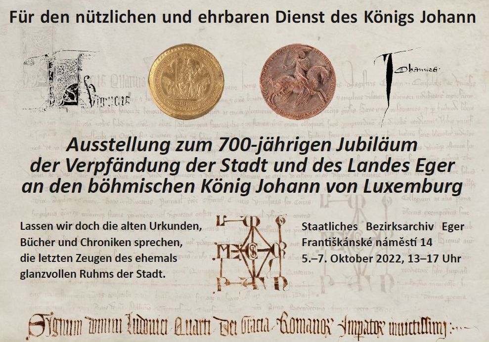 Plakat zur parallelen Ausstellung in Cheb/Eger